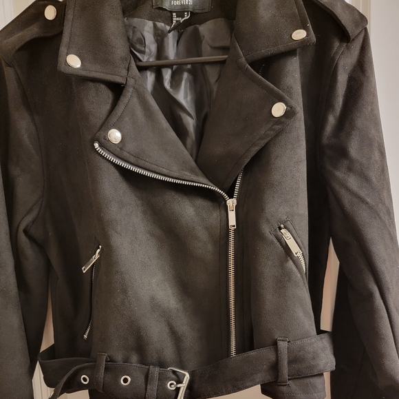 Faux suede moto jacket - Picture 2 of 4